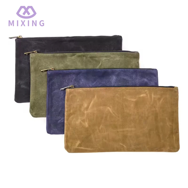 왁스 칠한 캔버스 도구 주머니